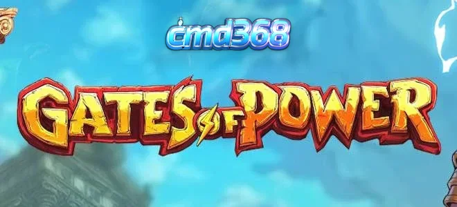 Pemandangan gerbang megah di puncak Olympus dalam game slot Gates of Power